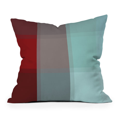 Madart Inc. Burgundy Tartan Throw Pillow