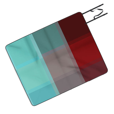 Madart Inc. Burgundy Tartan Picnic Blanket