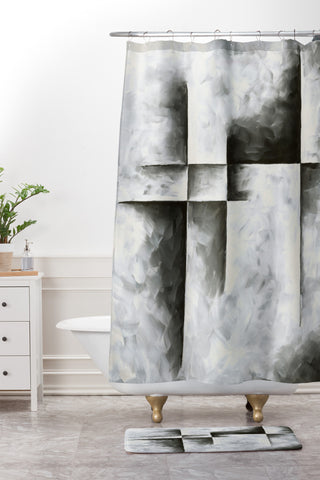 Madart Inc. Burnished IV Shower Curtain And Mat