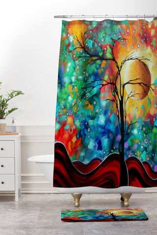Madart Inc. Bursting Forth Shower Curtain And Mat