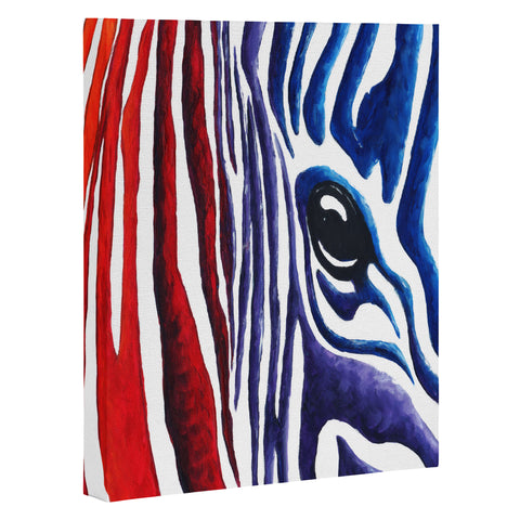 Madart Inc. Colorful Zebra Art Canvas