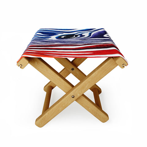 Madart Inc. Colorful Zebra Folding Stool