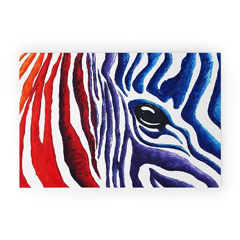 Madart Inc. Colorful Zebra Welcome Mat