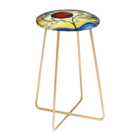 Madart Inc. Curling With Delight Counter Stool