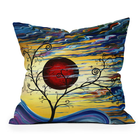 Madart Inc. Curling With Delight Throw Pillow