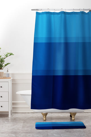 Madart Inc. Deep Blue Sea Shower Curtain And Mat