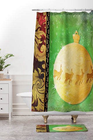 Madart Inc. Elegante 3 Shower Curtain And Mat