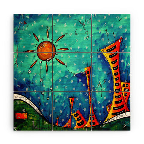 Madart Inc. Funky Town Wood Wall Mural