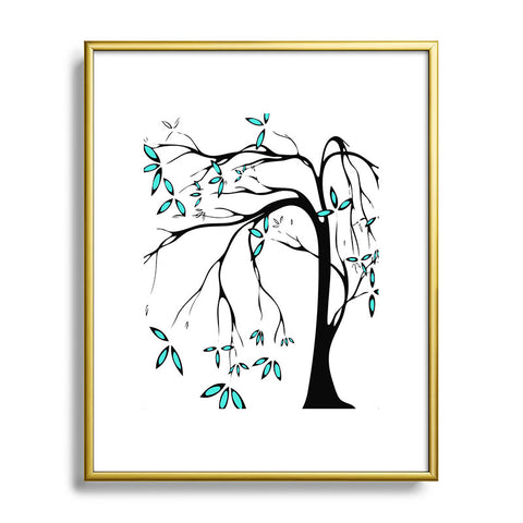 Madart Inc. Garden Delight Aqua Breeze Metal Framed Art Print