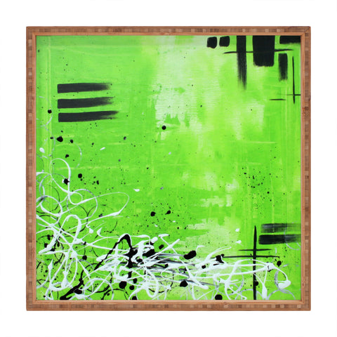 Madart Inc. Garden Delight Green Dreams Square Tray