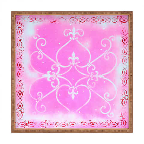 Madart Inc. Garden Delight Pink Fantasy Square Tray