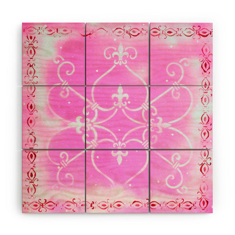 Madart Inc. Garden Delight Pink Fantasy Wood Wall Mural
