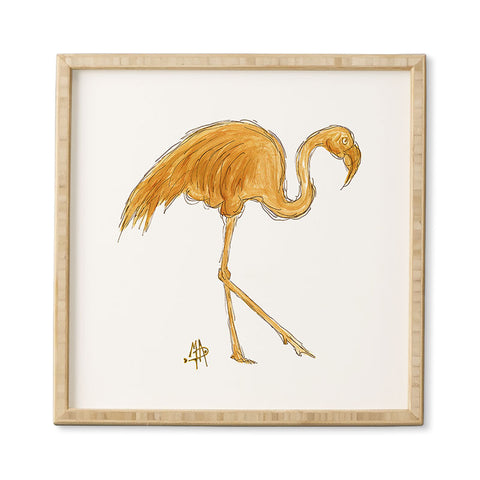 Madart Inc. Gold Flamingo Framed Wall Art