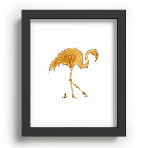 Madart Inc. Gold Flamingo Recessed Framing Rectangle