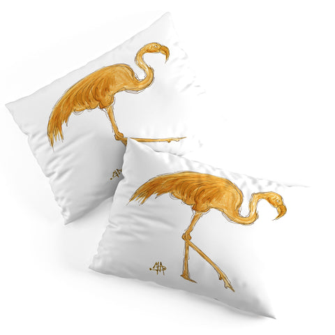 Madart Inc. Gold Flamingo Pillow Shams