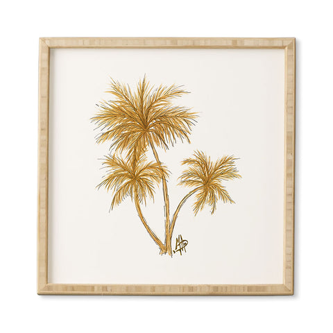 Madart Inc. Gold Palm Trees Framed Wall Art
