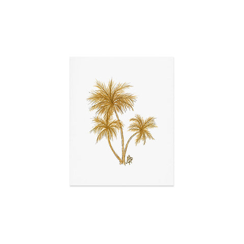 Madart Inc. Gold Palm Trees Art Print