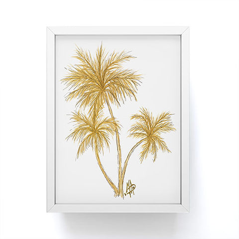 Madart Inc. Gold Palm Trees Framed Mini Art Print