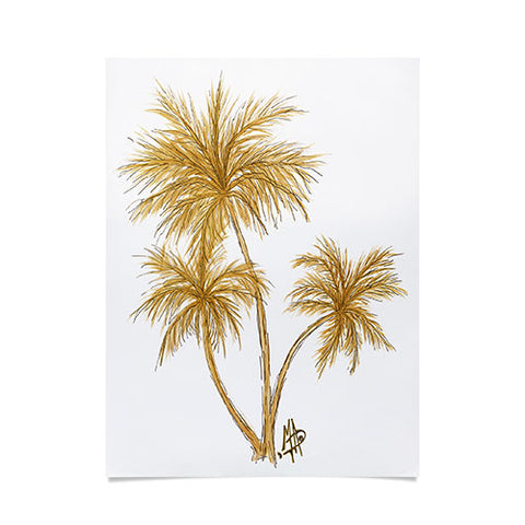 Madart Inc. Gold Palm Trees Poster