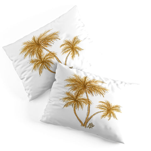 Madart Inc. Gold Palm Trees Pillow Shams