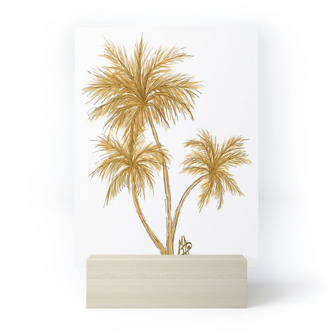 Madart Inc. Gold Palm Trees Mini Art Print