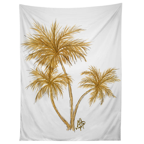 Madart Inc. Gold Palm Trees Tapestry