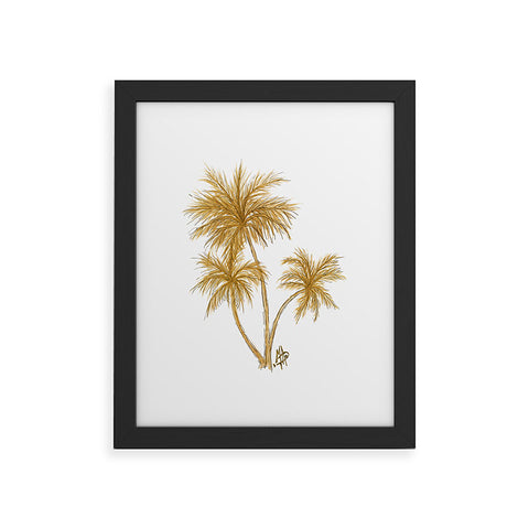Madart Inc. Gold Palm Trees Framed Art Print