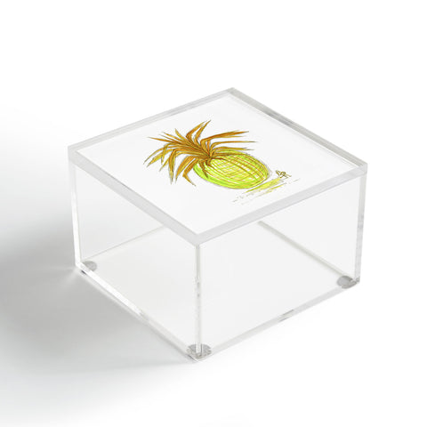 Madart Inc. Green and Gold Pineapple Acrylic Box
