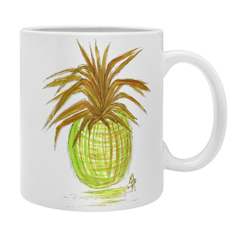 Madart Inc. Green and Gold Pineapple Coffee Mug