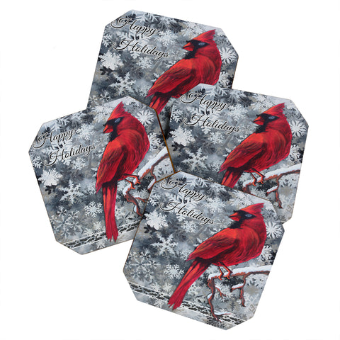 Madart Inc. Happy Holidays Design Coaster Set