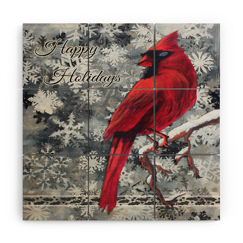 Madart Inc. Happy Holidays Design Wood Wall Mural