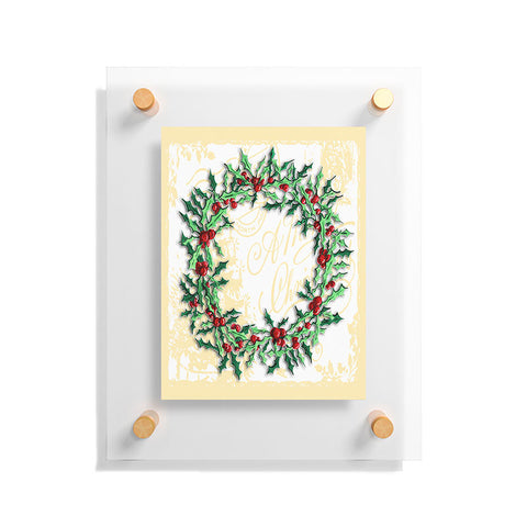 Madart Inc. Holly Wreath Floating Acrylic Print