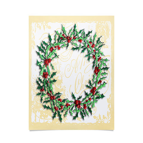 Madart Inc. Holly Wreath Poster