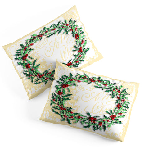 Madart Inc. Holly Wreath Pillow Shams