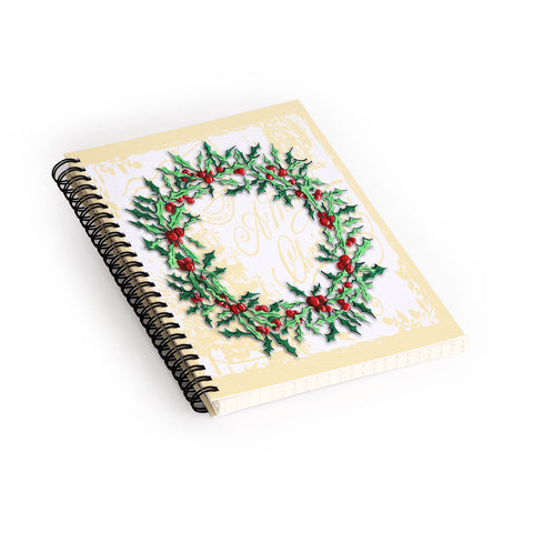 Madart Inc. Holly Wreath Spiral Notebook