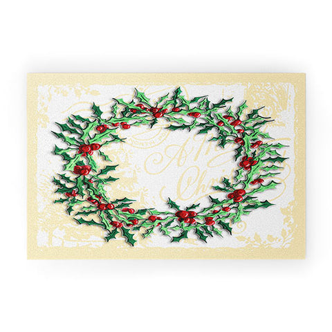 Madart Inc. Holly Wreath Welcome Mat