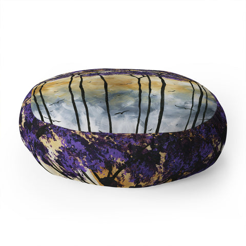 Madart Inc. Lavender Dusk DUNCANSON Floor Pillow Round