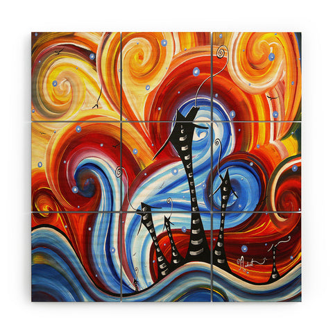 Madart Inc. Little Village Wood Wall Mural