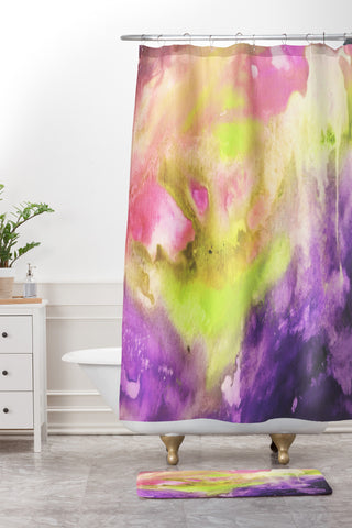 Madart Inc. Lost Nebula 1 Shower Curtain And Mat
