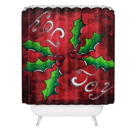 Madart Inc. Mistletoe Joy Shower Curtain