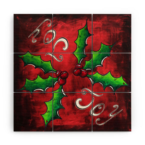 Madart Inc. Mistletoe Joy Wood Wall Mural