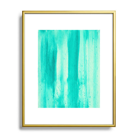 Madart Inc. Modern Dance Aqua Passion Metal Framed Art Print
