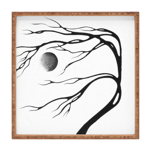 Madart Inc. Modern Dance Moon Song Square Tray