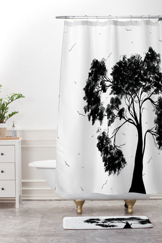 Madart Inc. Modern Designs 3 Shower Curtain And Mat