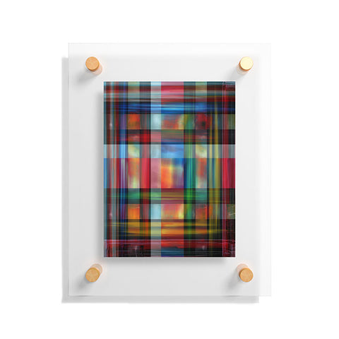 Madart Inc. Multi Abstracts Plaid Floating Acrylic Print