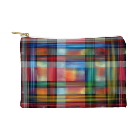 Madart Inc. Multi Abstracts Plaid Pouch