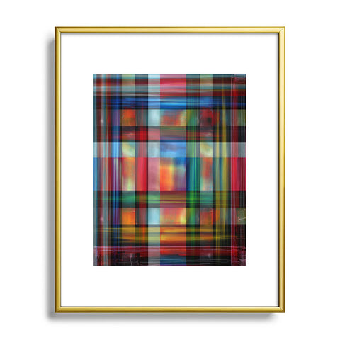 Madart Inc. Multi Abstracts Plaid Metal Framed Art Print