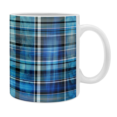Madart Inc. Multi Blues Plaid Coffee Mug