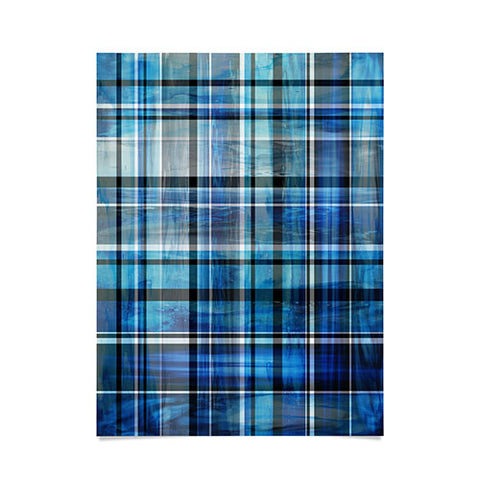 Madart Inc. Multi Blues Plaid Poster
