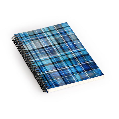 Madart Inc. Multi Blues Plaid Spiral Notebook